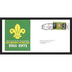 Lettre (cover) Scout (jamboree) - 75 - grande bretagne (great britain) - GUERNSEY / DIAMOND JUBILEE 11/09/1971