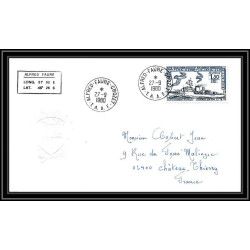 0065 Taaf terres australes Antarctic Lettre (cover) 27/09/1980 N° 80 COMMANDANT BOURDAIS