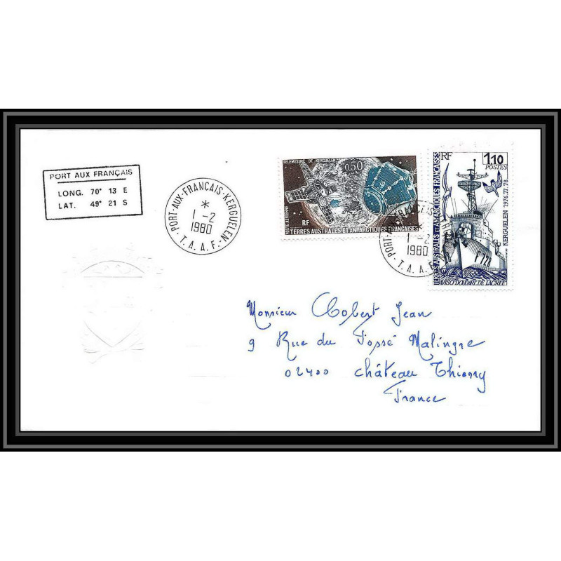 0085 Taaf terres australes Antarctic Lettre (cover) 01/02/1980