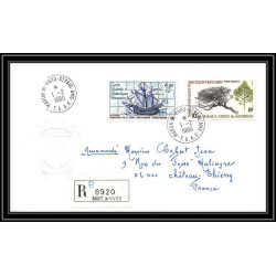 0086 Taaf terres australes Antarctic Lettre (cover) 01/02/1980 recommandé