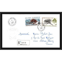 0087 Taaf terres australes Antarctic Lettre (cover) 01/02/1980 recommandé