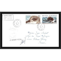 0093 Taaf terres australes Antarctic Lettre (cover) 10/09/1980 Signé signed