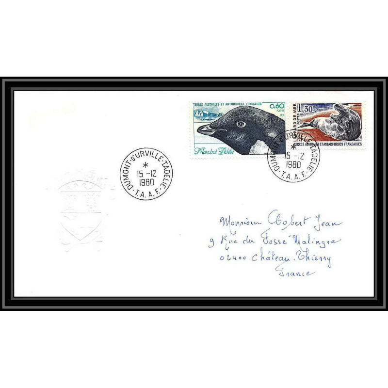 0095 Taaf terres australes Antarctic Lettre (cover) 15/12/1980