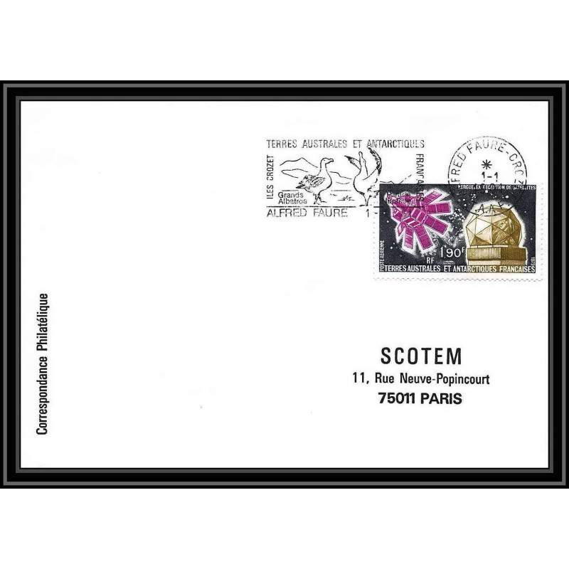 0109 Taaf terres australes Antarctic Lettre (cover) 01/01/1981 PA 52 Satellite