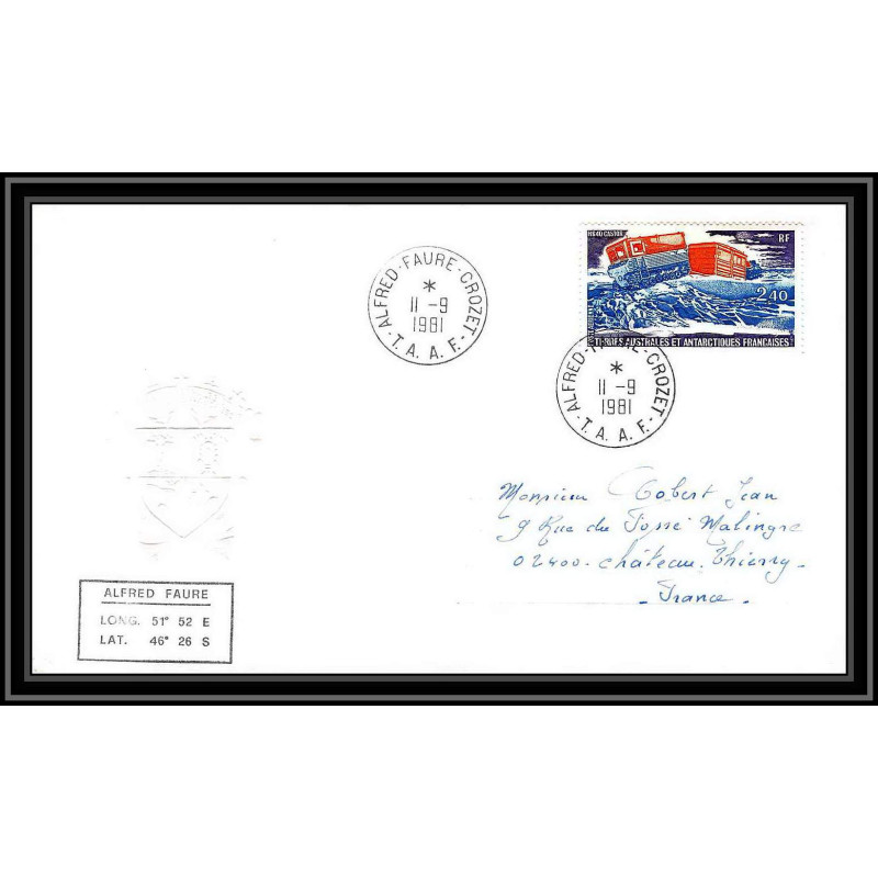 0113 Taaf terres australes Antarctic Lettre (cover) 19/11/1981 HB40 CASTOR PA N° 62