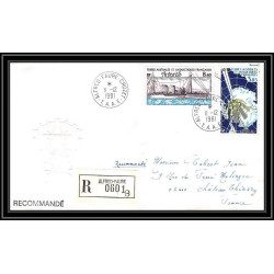0117 Taaf terres australes Antarctic Lettre (cover) 11/12/1981 recommandé