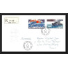0127 Taaf terres australes Antarctic Lettre (cover) 13/01/1981 recommandé
