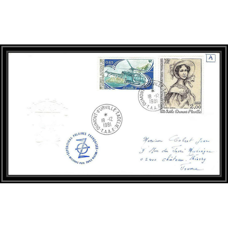 0136 Taaf terres australes Antarctic Lettre (cover) 18/12/1981