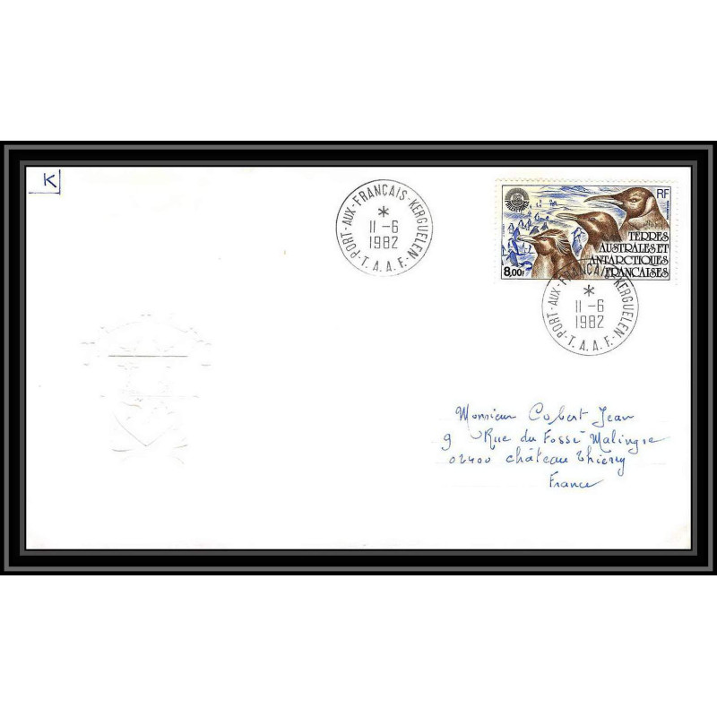 0141 Taaf terres australes Antarctic Lettre (cover) 11/06/1982 KERGUELEN PHILEXFRANCE 1982 PA 71 MANCHOTS