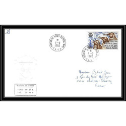 0143 Taaf terres australes Antarctic Lettre (cover) 11/06/1982 st paul amsterdam PHILEXFRANCE 82 PA 71 MANCHOTS