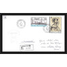 0148 Taaf terres australes Antarctic Lettre (cover) 25/07/1982 N° 68 BUSTE DE MICHELE GARREAU + ANTARES recommandé