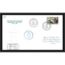 0153 Taaf terres australes Antarctic Lettre (cover) 24/02/1982 FAUNE LEOPARD DE MER