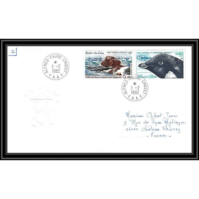 0159 Taaf terres australes Antarctic Lettre (cover) 03/02/1982
