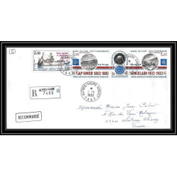 0168 Taaf terres australes Antarctic Lettre (cover) 01/01/1983 alfred faure PA 77A SPOUTNIK ANNEE POLAIRE recommandé