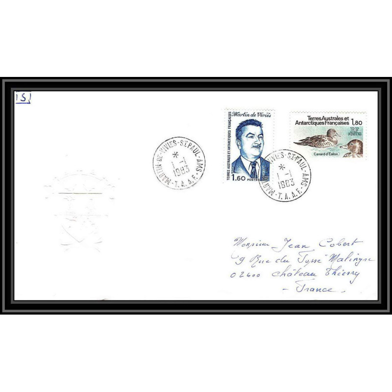 0174 Taaf terres australes Antarctic Lettre (cover) 01/01/1983