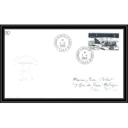 0178 Taaf terres australes Antarctic Lettre (cover) 01/01/1983 PA N° 178 TRAINEAU CHIEN TERRE ADELIE