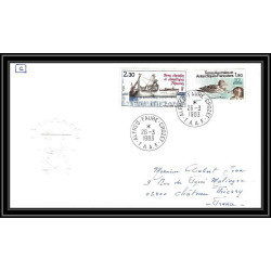 0183 Taaf terres australes Antarctic Lettre (cover) 26/03/1983