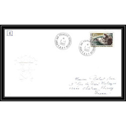 0186 Taaf terres australes Antarctic Lettre (cover) 01/01/1983 FAUNE LEOPARD DE MER
