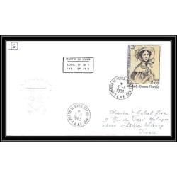 0194 Taaf terres australes Antarctic Lettre (cover) 03/01/1983 N° 68 BUSTE DE MICHELE GARREAU