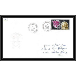 0195 Taaf terres australes Antarctic Lettre (cover) 22/08/1983 Satellite