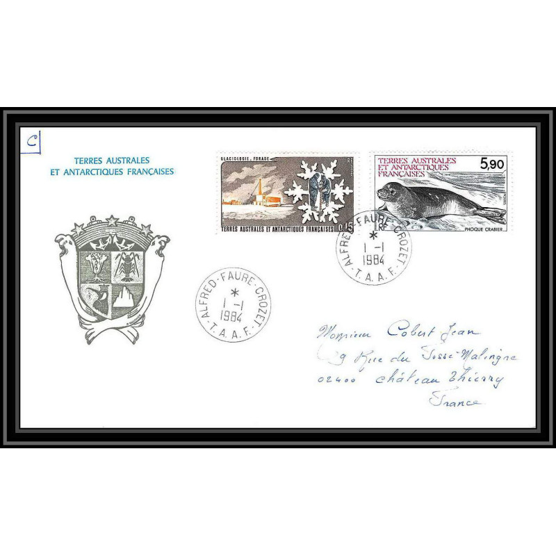 0217 Taaf terres australes Antarctic Lettre (cover) 01/01/1984 
