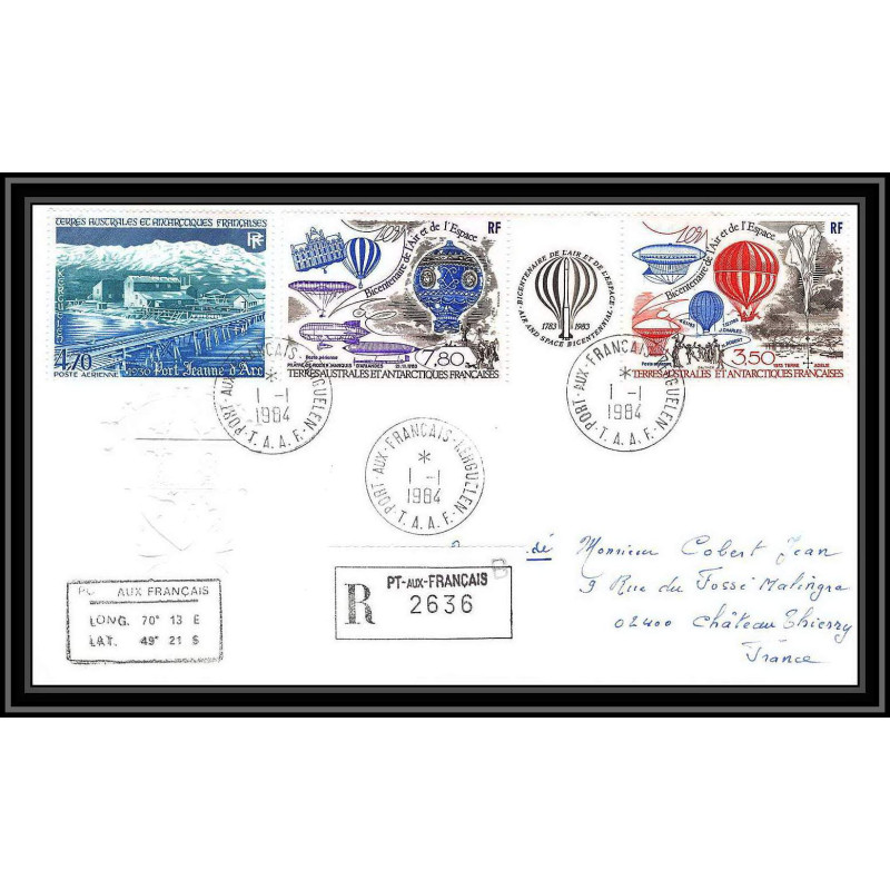0224 Taaf terres australes Antarctic Lettre (cover) 01/01/1984 recommandé