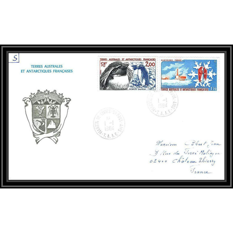0226 Taaf terres australes Antarctic Lettre (cover) 01/01/1984 