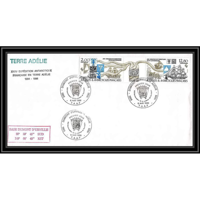 0231 Taaf terres australes Antarctic Lettre (cover) 06/08/1985 dumont d'urville terre adélie PA 91A 