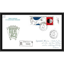 0235 Taaf terres australes Antarctic Lettre (cover) 01/01/1985 recommandé