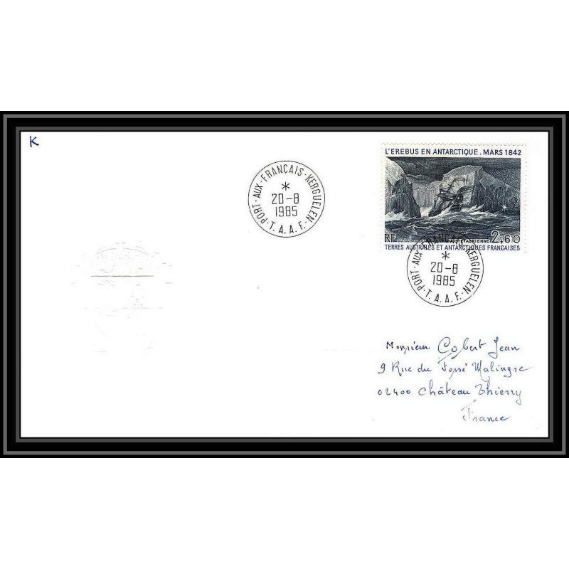 0237 Taaf terres australes Antarctic Lettre (cover) 20/08/1985 