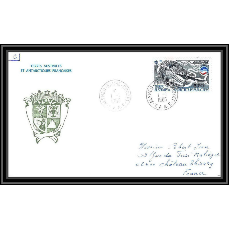 0253 Taaf terres australes Antarctic Lettre (cover) 01/01/1985 
