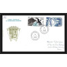 0309 Taaf terres australes Antarctic Lettre (cover) 01/01/1988 N° 132 + 130 Pétrel de Wilson Source d'énergie nouvelle