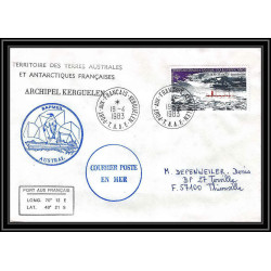 0702 Taaf terres australes Antarctic Lettre (cover) 19/04/1983 poste aérienne 65 
