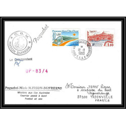 0709 Taaf terres australes Antarctic Lettre (cover) 18/08/1983 Signé signed