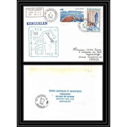 0730 Taaf terres australes Antarctic Lettre (cover) 18/11/1983 ENGINISTE KER MACON chef cuisine
