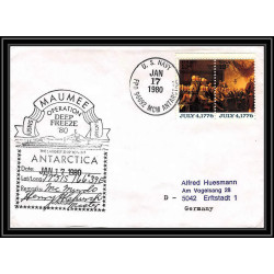 0811 USA Antarctic Lettre (cover) 1980 MAUMEE Deep freeze