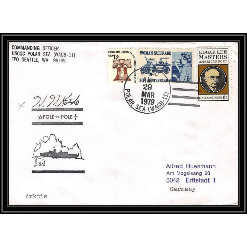 0821 USA Antarctic Lettre (cover) 1979 POLE TO POLE