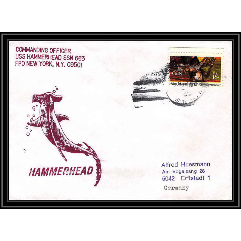 0828 USA Antarctic Lettre (cover) HAMMERHEAD