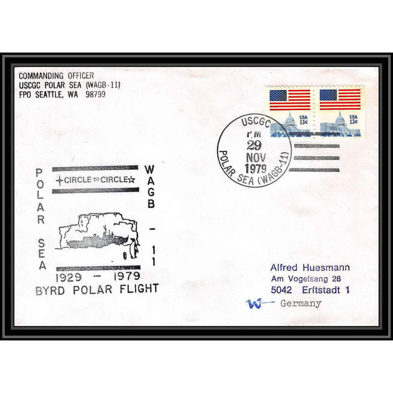 0829 USA Antarctic Lettre (cover) 1979 BYRD Polar FLIGHT