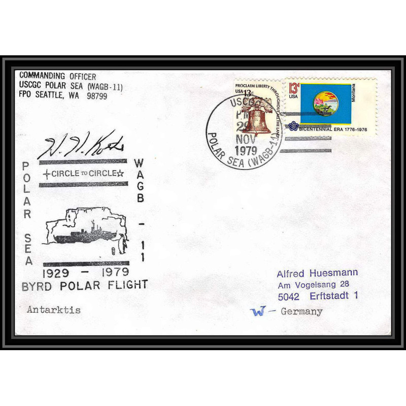 0830 USA Antarctic Lettre (cover) 1979 BYRD Polar FLIGHT