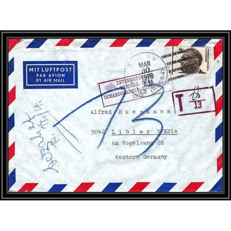 0838 USA Antarctic Lettre (cover) 1970 RARE