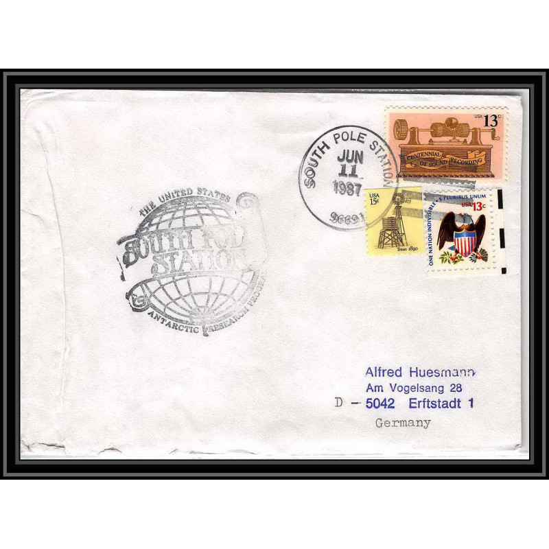 0855 USA Antarctic Lettre (cover) 1987