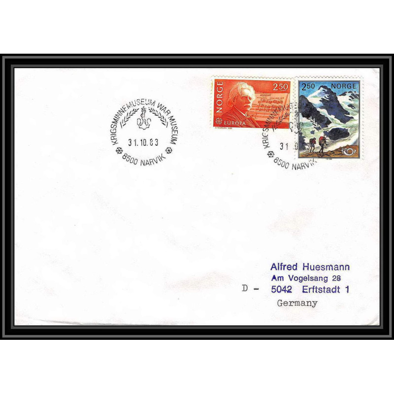 0907 Skandinavien Arktis Lettre (cover) Norvège (Norway) Antarctic 1983