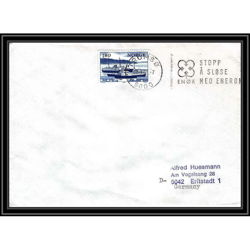 0921 Skandinavien Arktis Lettre (cover) Norvège (Norway) Antarctic 