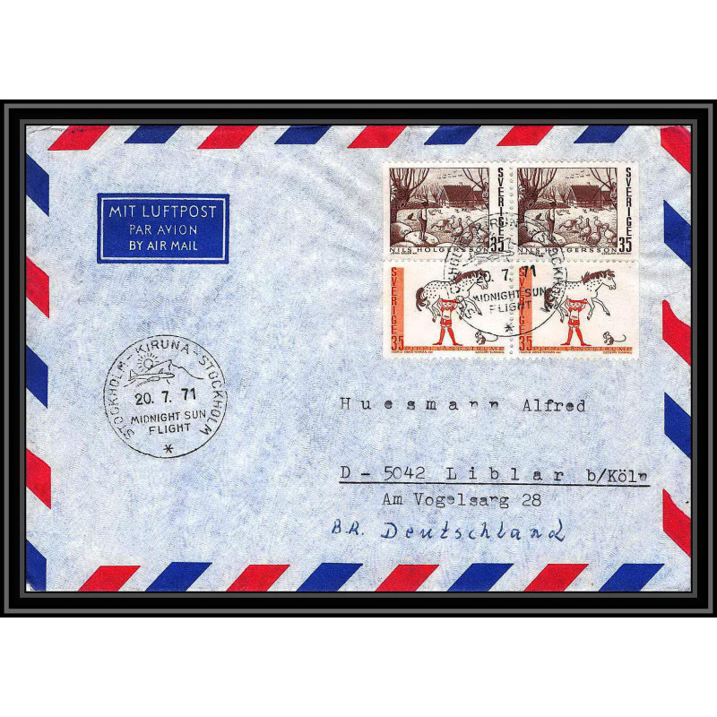 0933 Skandinavien Arktis Lettre (cover) Suède (Sweden) Antarctic 1971