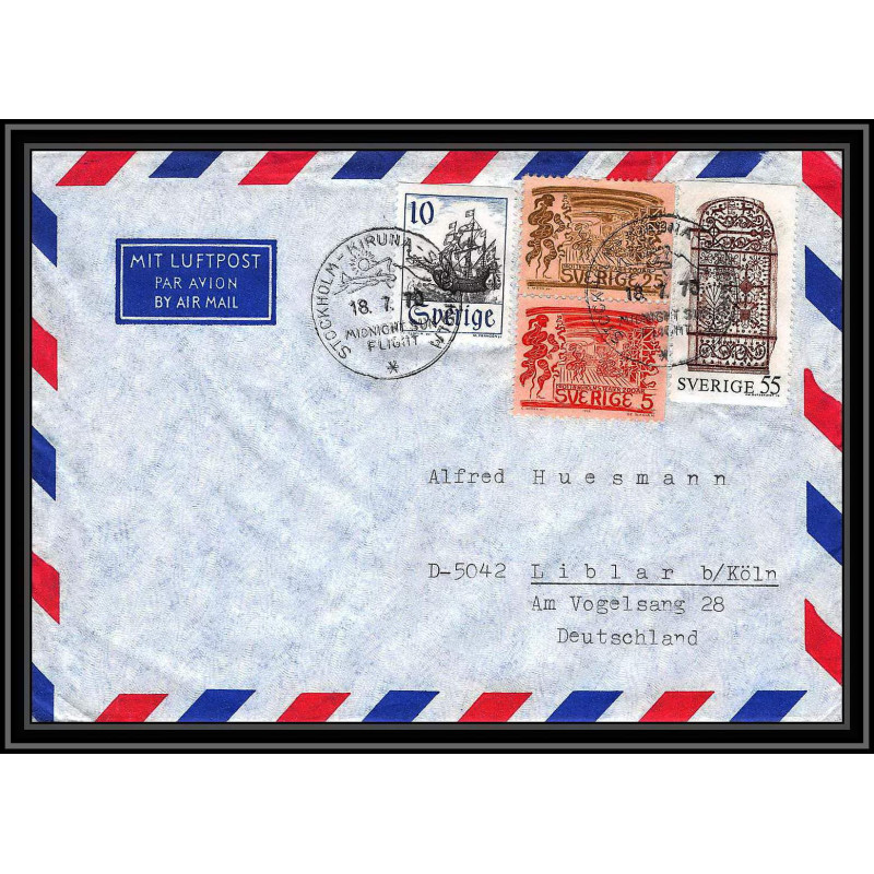 0935 Skandinavien Arktis Lettre (cover) Suède (Sweden) Antarctic 1970