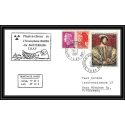 0981 Taaf terres australes Antarctic Lettre (cover) 1986 physico chimie amsterdam