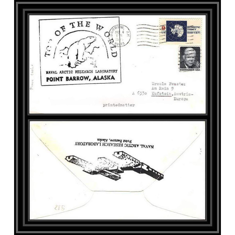 0988 Antarctic Polar Antarctica USA Lettre (cover) 04/09/1976 POINT BARROW