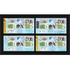 1160 lot de 4 Lettres avec cad différents Taaf terres australes Antarctic covers 1989 Signé signed recommandé betemp