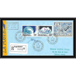1161 lot de 4 Lettres avec cad différents Taaf terres australes Antarctic covers N°103 Signé signed recommandé